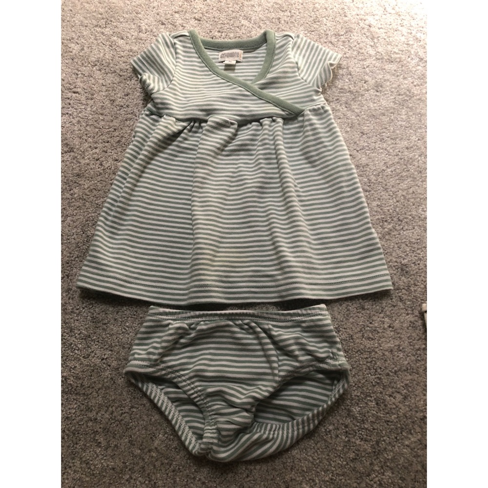 Green striped summer set for baby girl by Gymboree baby size 3-6 months